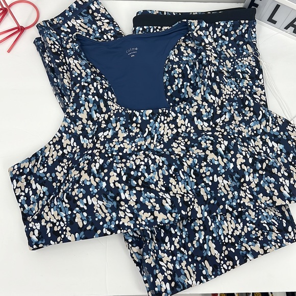 Johnny Was Calme 2X Workout Set Endurance High Waist/Removable cups bra - Picture 6 of 9